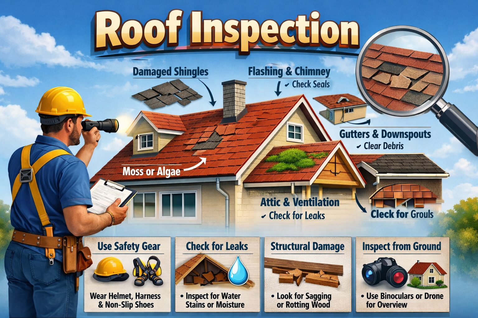 Residential Roof Inspection Booking in USA