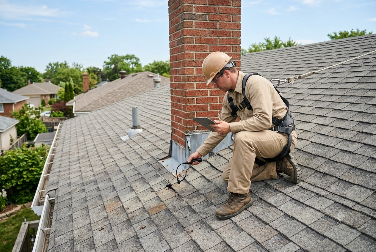 Moisture Detection During Roof Inspection