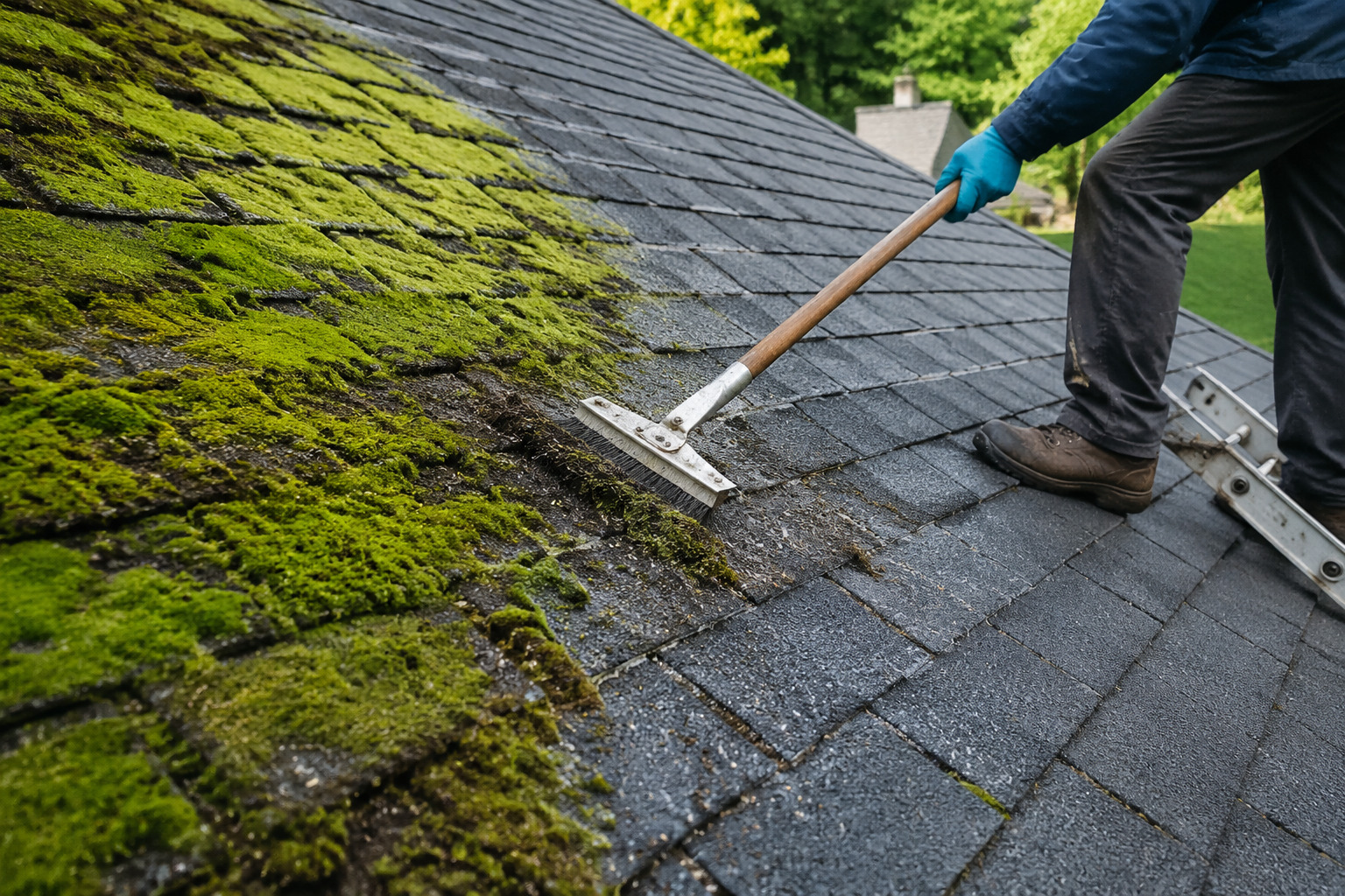 Roof Moss Removal Services in Koreatown