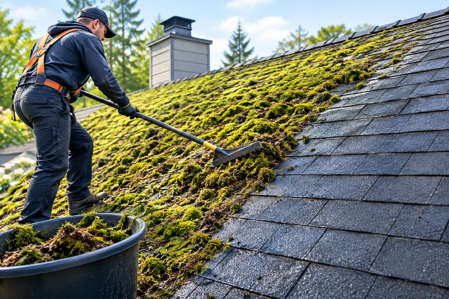 Professional Roof Moss Removal Cost Per Square Foot