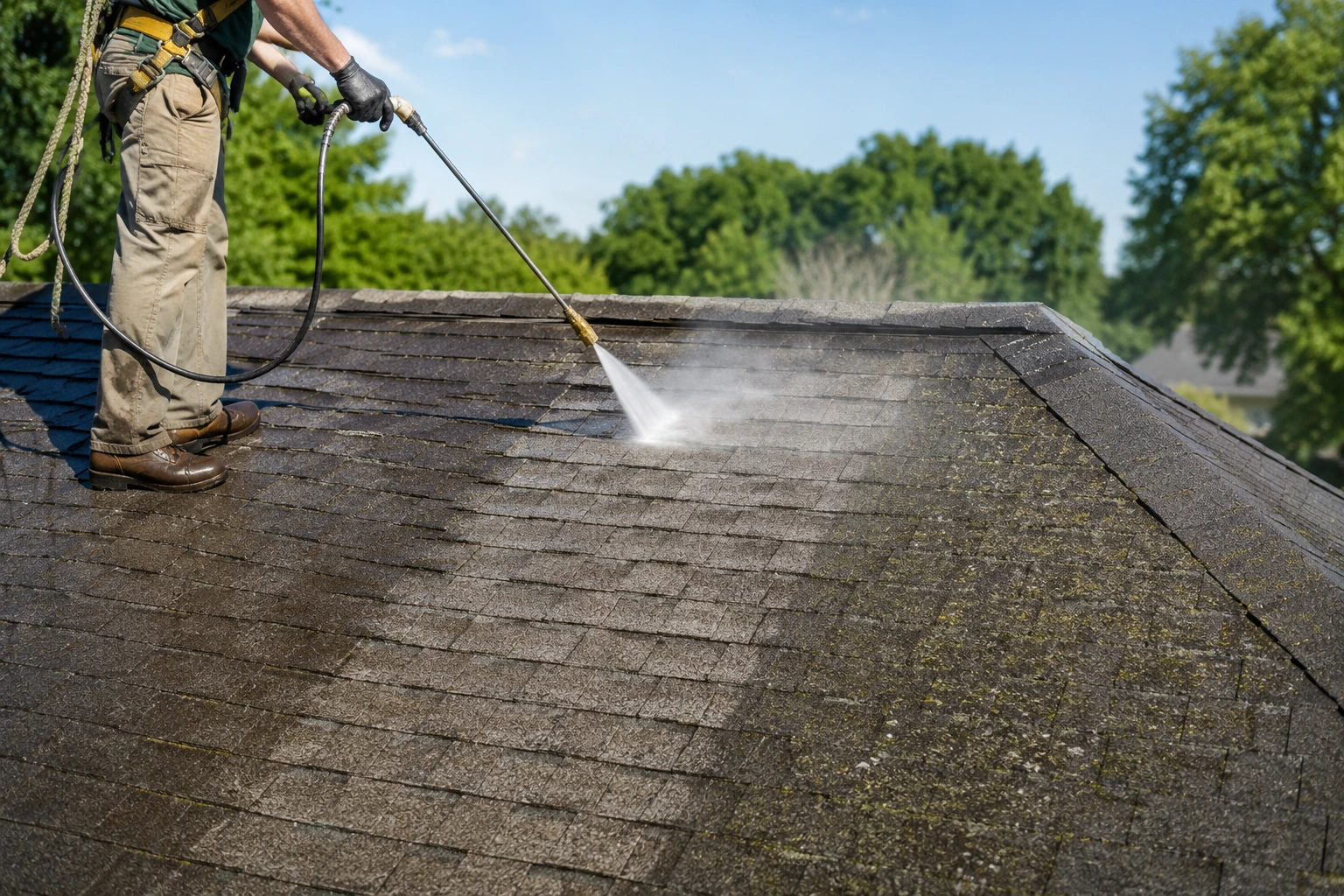 What is the best way to clean a soft top roof