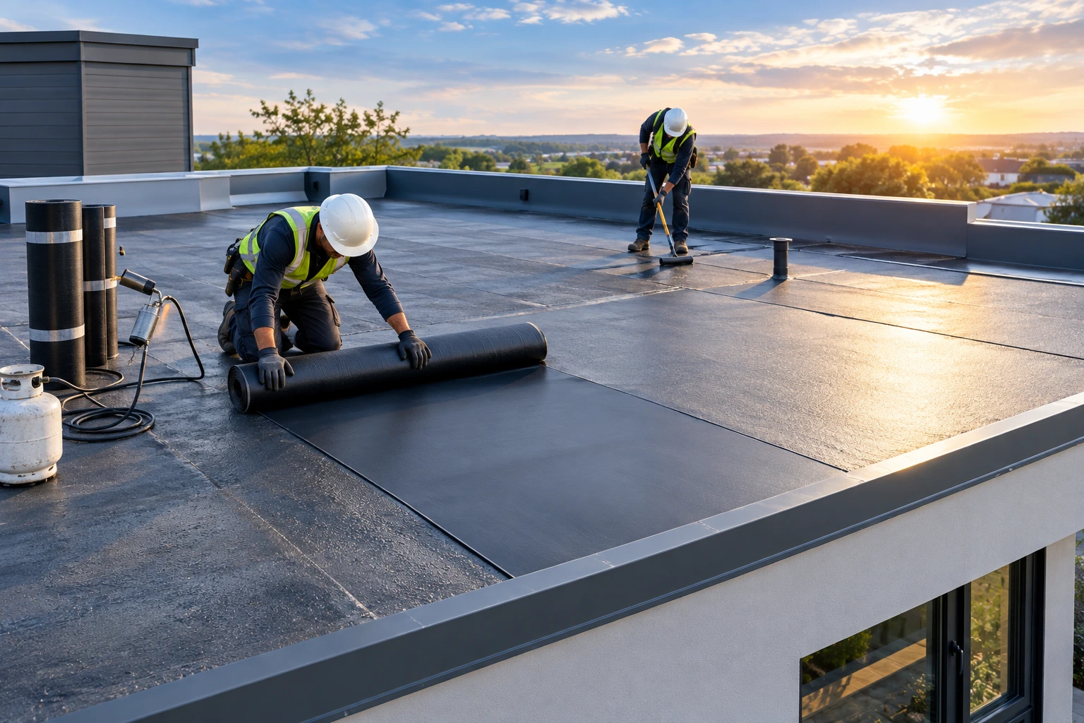 How much does flat roof installation cost in USA per square foot